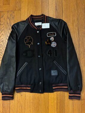 Coach 1941 Classic Varsity Jacket – Leather Sleeves